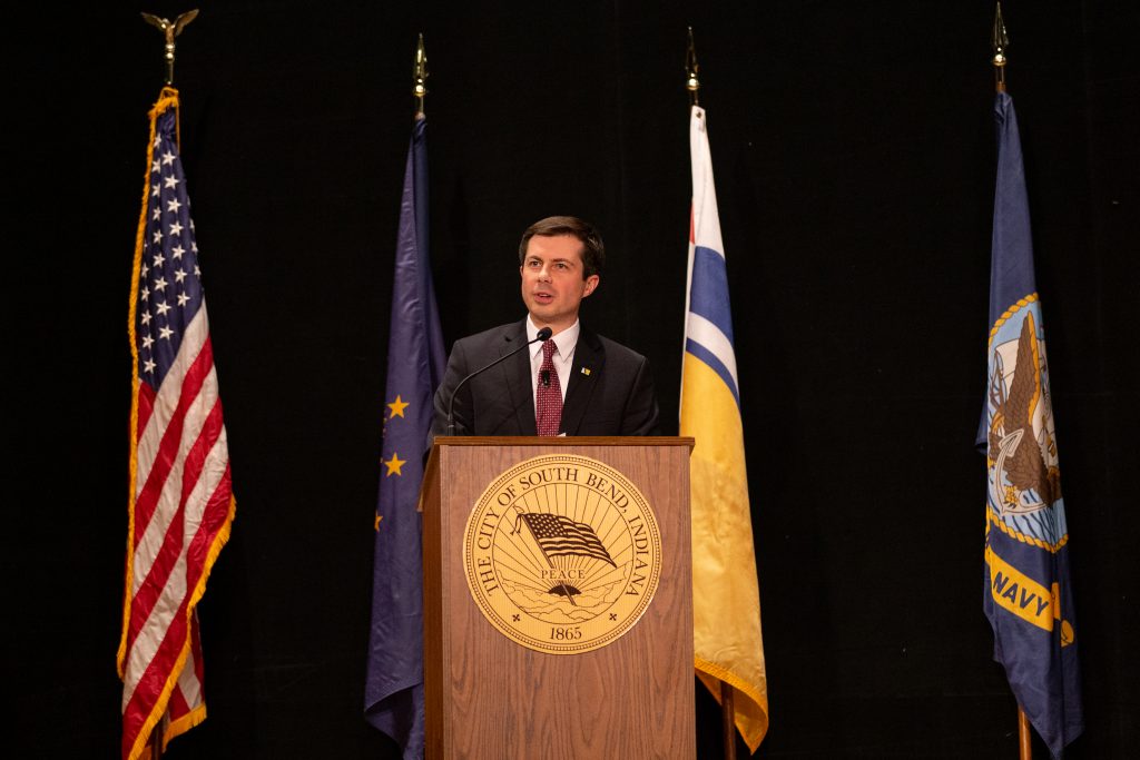 Mayor Pete Buttigieg delivering remarks at the 2019 State of the City address