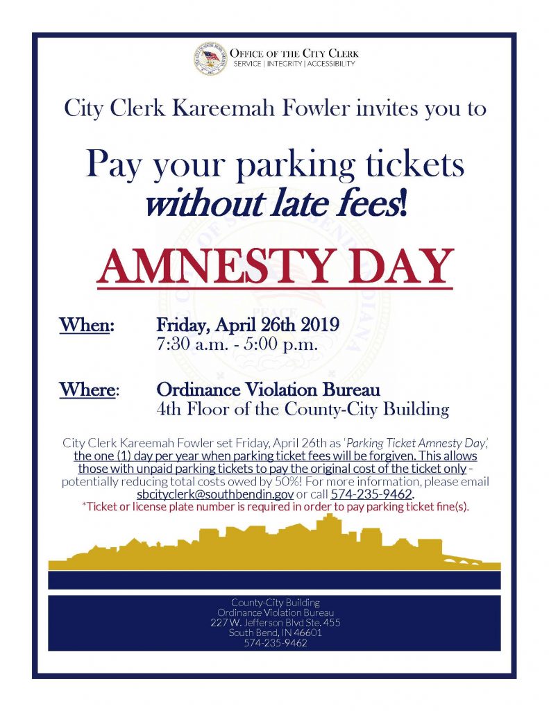 Amnesty Poster for 2019 Amnesty Day
