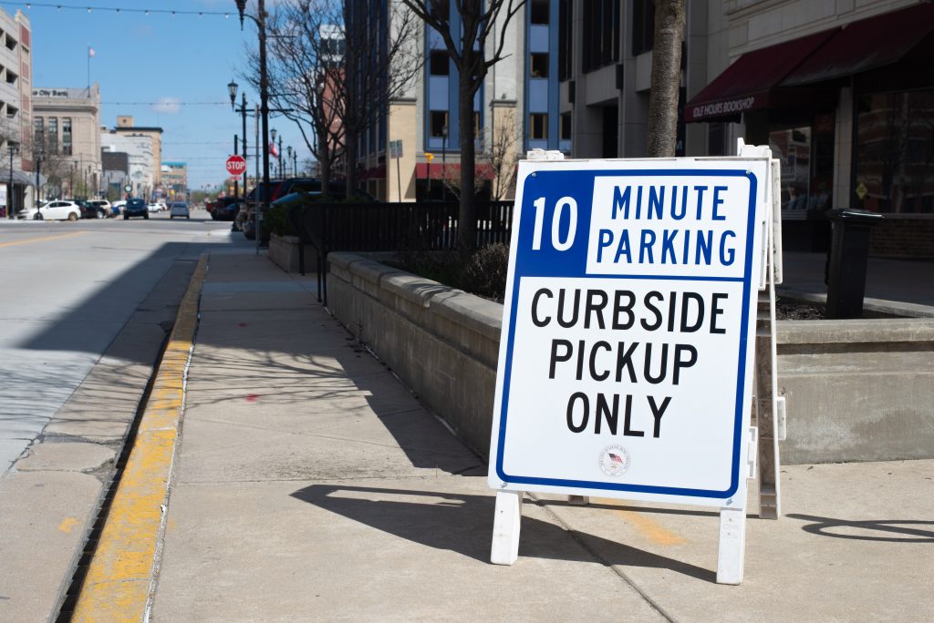 Curbside Pickup Parking Sign