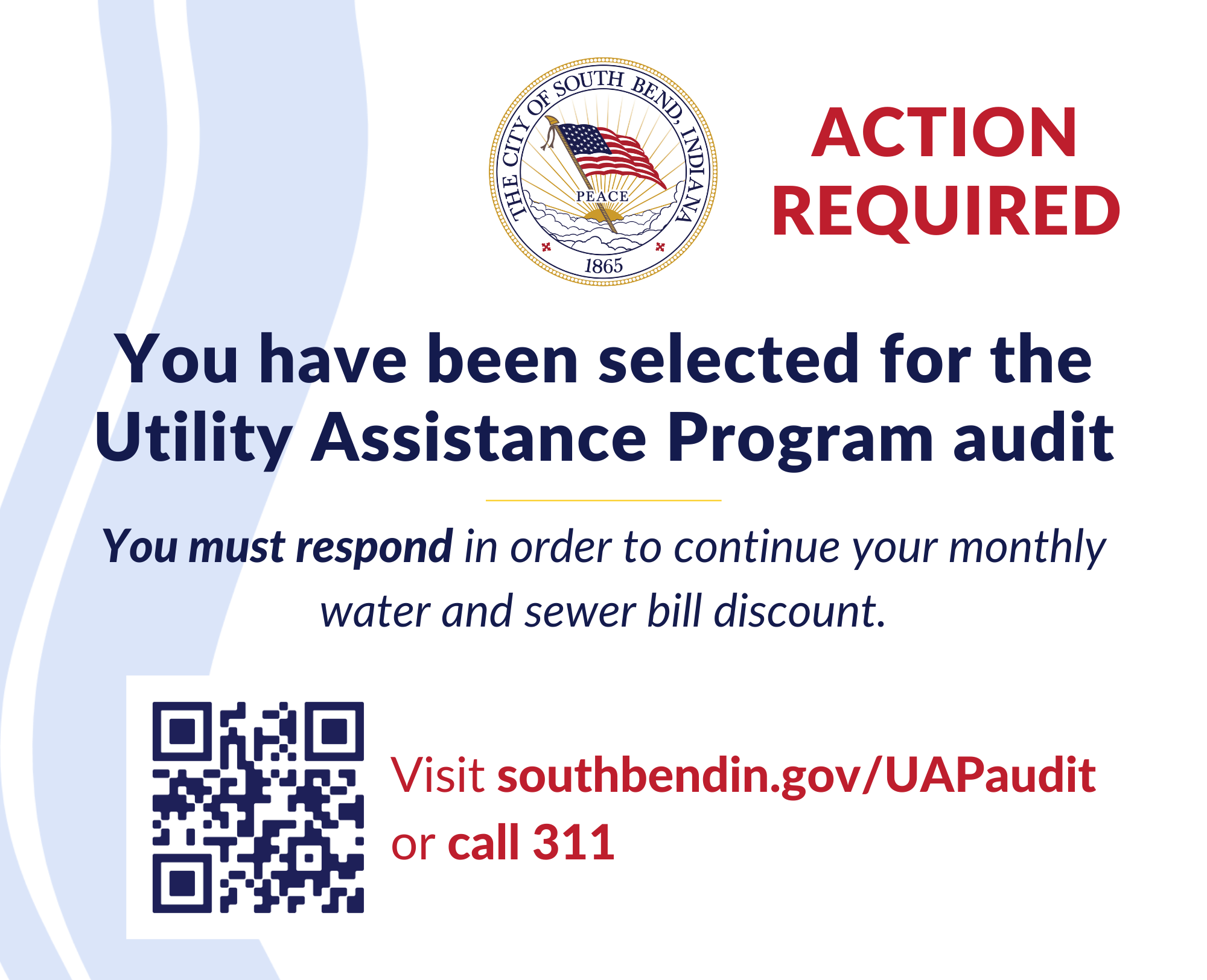 UAP audit initial notice postcard